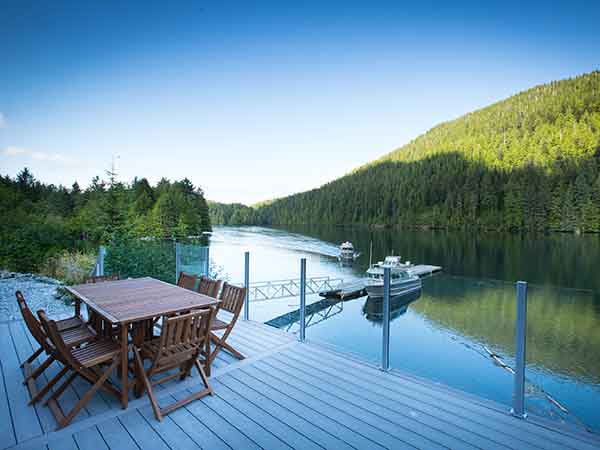 Deck, Great Bear Rainforest, Spirit Bear Lodge, British Columbia