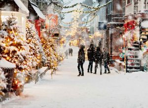 Winter, petit Champlain, Quebec City, Canada