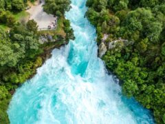 Huka Falls in Waikato River, North Island, New Zealand