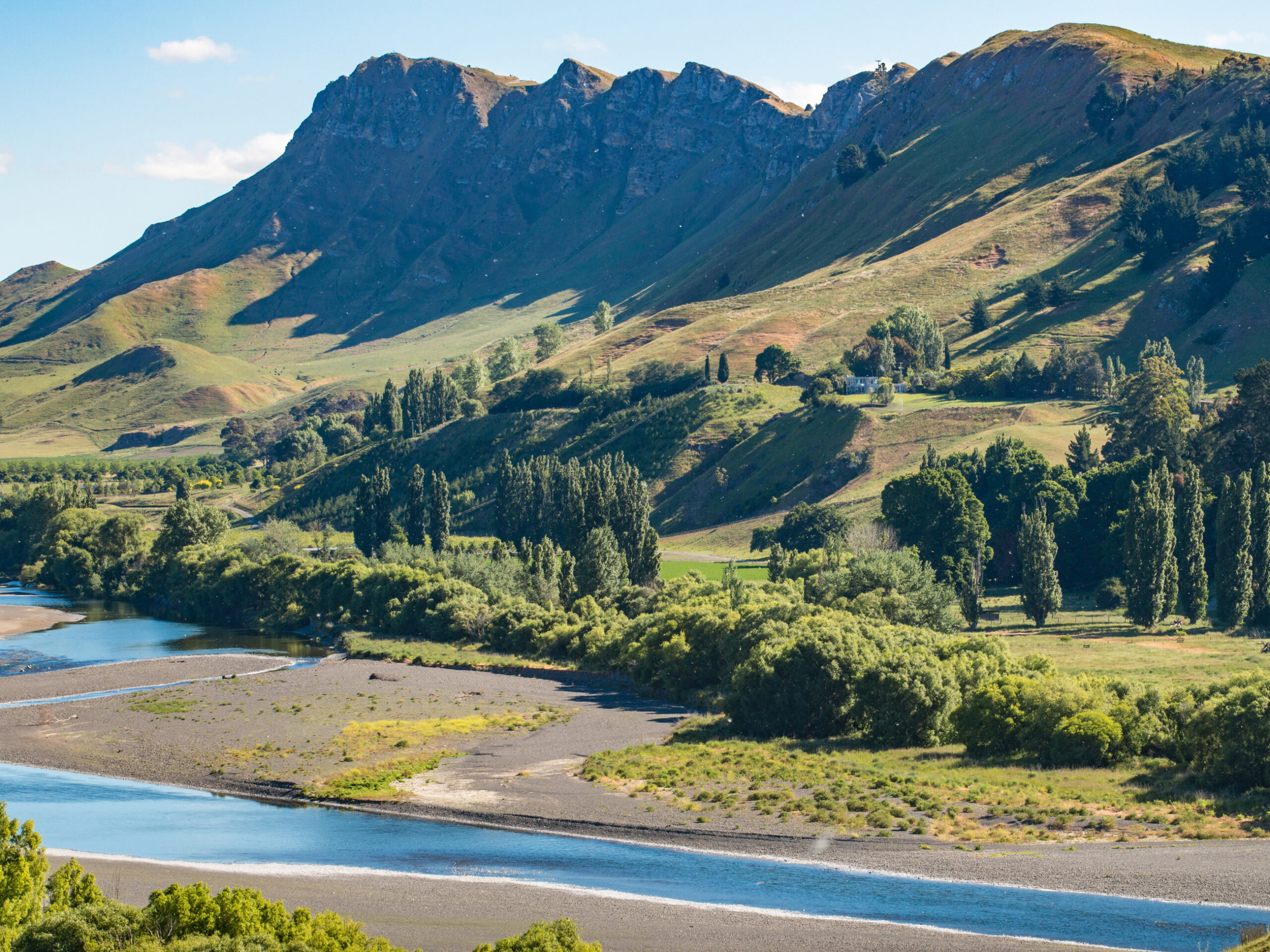 Te Mata Peak and Tukituki river in Hawke's Bay, New Zealand