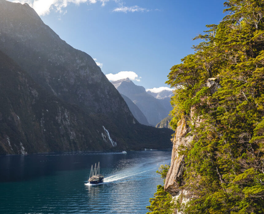 cruising the Milford Sound, South Island, New Zealand