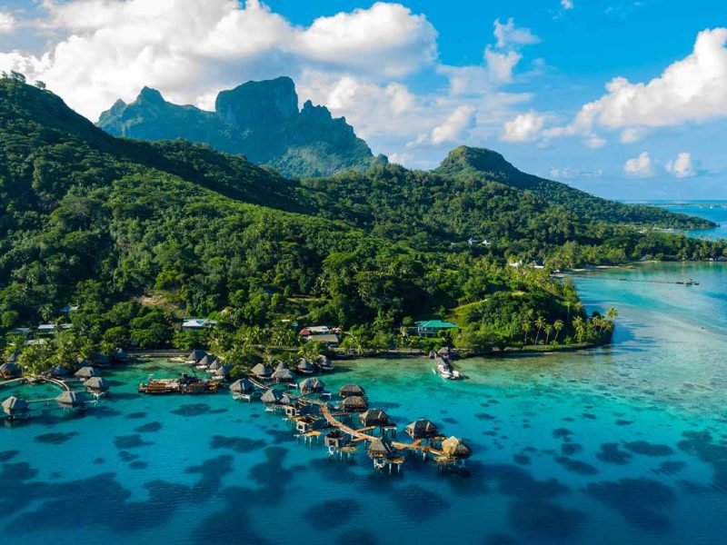 Aerial view of Bora-Bora