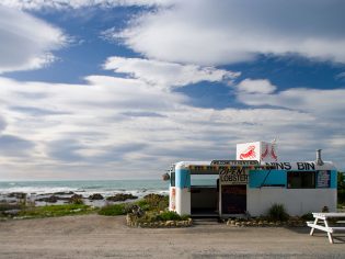 Nin's Bin by the ocean in New Zealand