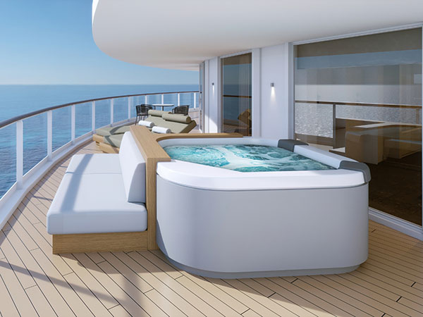 The Haven, Premier Owners Suite, Balcony Hot Tub, Norwegian Viva Cruise Ship