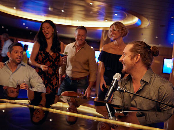 Billboard Piano Bar, Alaska Cruise, Holland America Line