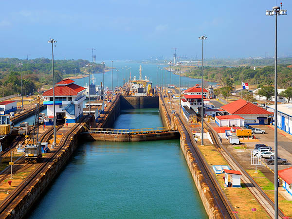 Aerial view, Panama Canal