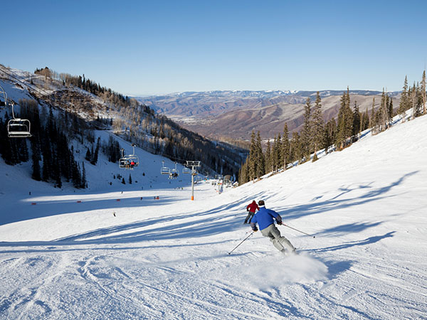 People skiing in the mountain slopes of Aspen