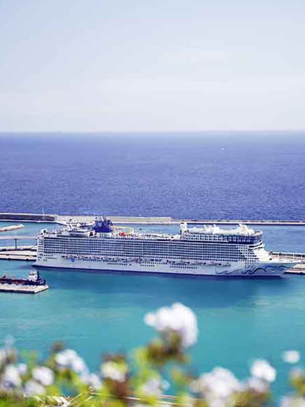 NCL sailing through Barcelona