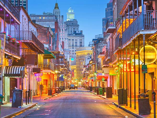 Bourbon Street, The French Quarter, New Orleans, Louisiana, USA