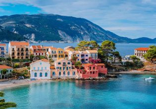 Colorful town of Assos in Greece, Europe