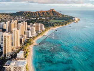 Aerial view of Oahu, Hawaii, USA