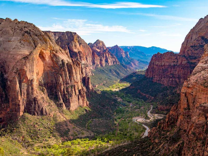 View of Zion National Park from Angles Landing