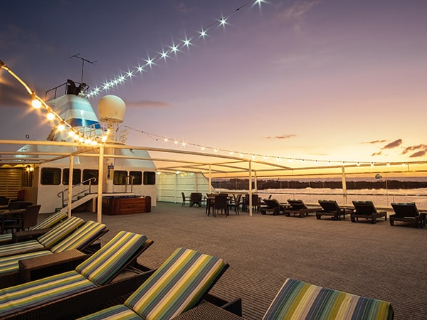 Sundeck, Cruise ship, MV Endeavor, Fiji Islands, Oceania