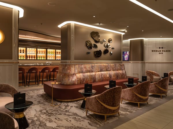 The World Class Bar onboard Celebrity Beyond provides interactive and luxurious drinks experiences created by world-class certified mixologists. (Image: Celebrity Cruises)