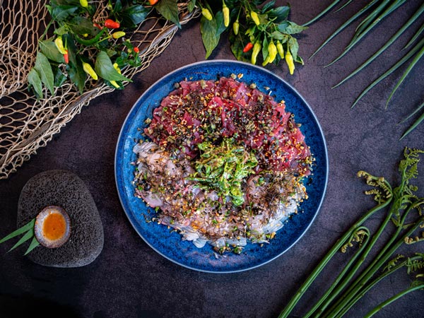 Island Fish Carpaccio at HuiHui. (Image: Mieko Horikoshi)