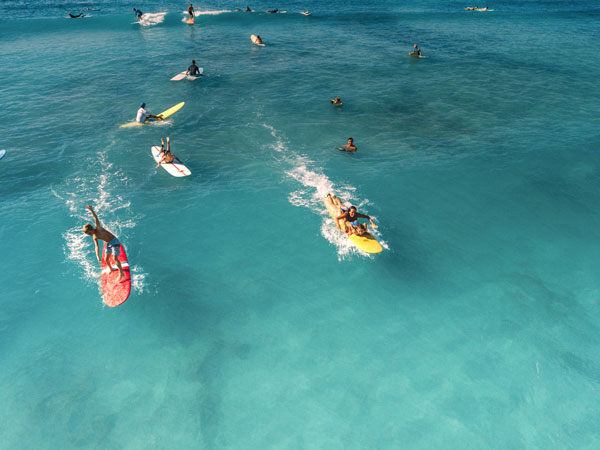 Surfing in Waikiki