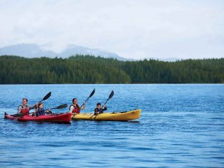 A family fjord kayaking