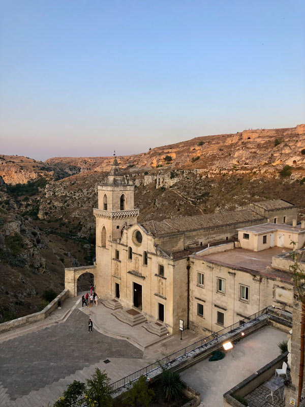 The sepia-toned city of Matera.