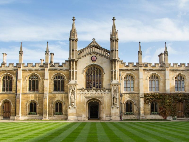 A historic building in Cambridge University, England