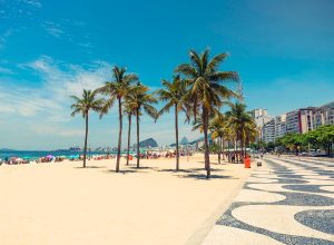 Copacabana beach in Rio de Janeiro, Brazil