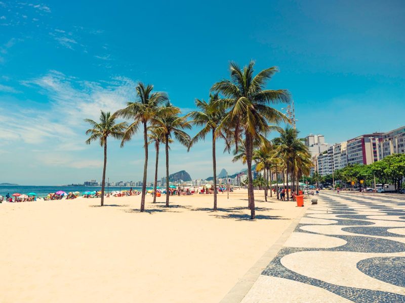 Copacabana beach in Rio de Janeiro, Brazil