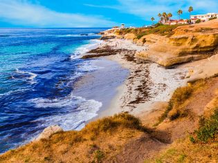 La Jolla coastline in San Diego, California