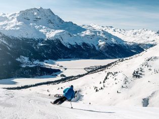 skiing in Engadin, St. Moritz, Switzerland