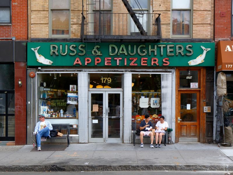 Russ & Daughters shopfront NYC