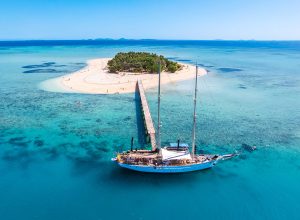 Captain Cook Cruises on a day sail to Tivua Private Island.