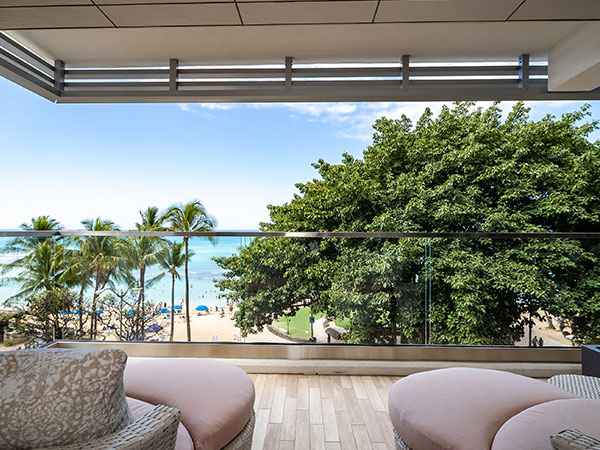 balcony at ESPACIO the jewel of Waikiki, Hawaii