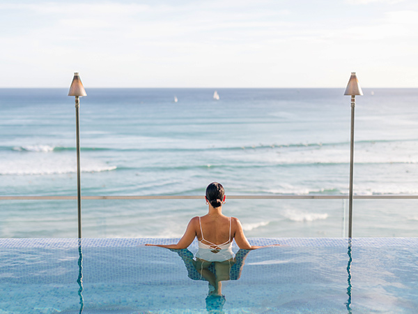 rooftop pool at ESPACIO the jewel of Waikiki, Hawaii