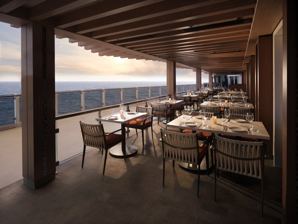 outdoor dining, Onda by Scarpetta at Norwegian Prima