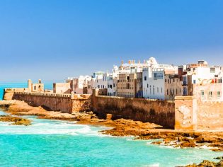 Aerial view of old city of Essaouira in Morocco