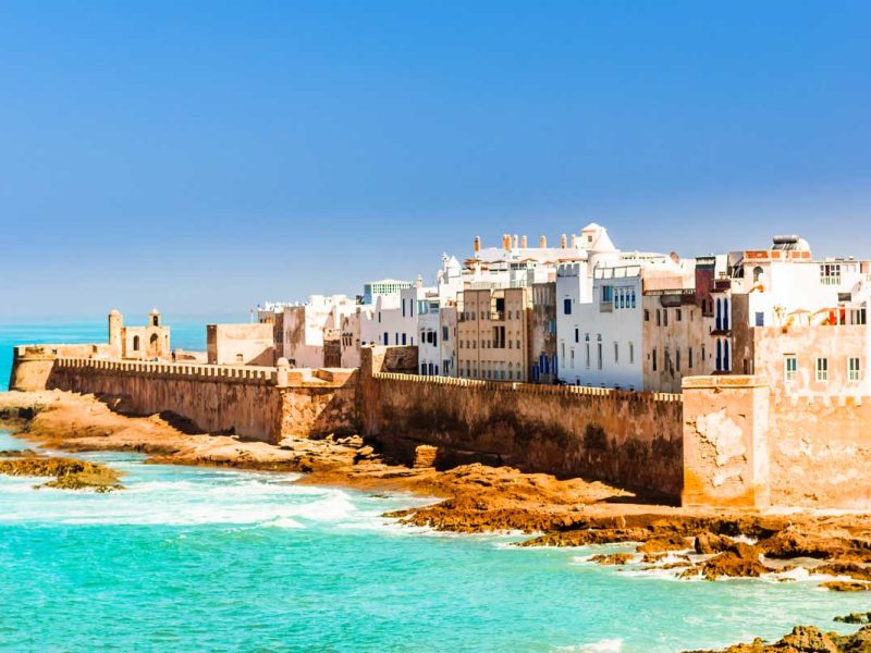 Aerial view of old city of Essaouira in Morocco