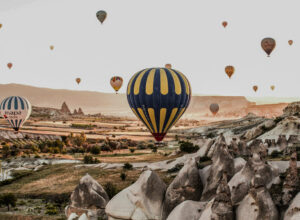 iconic sunrise hot air balloon rides over Cappadocia, aussie dollar exhange