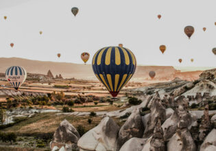 iconic sunrise hot air balloon rides over Cappadocia, aussie dollar exhange