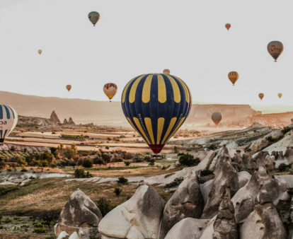 iconic sunrise hot air balloon rides over Cappadocia, aussie dollar exhange