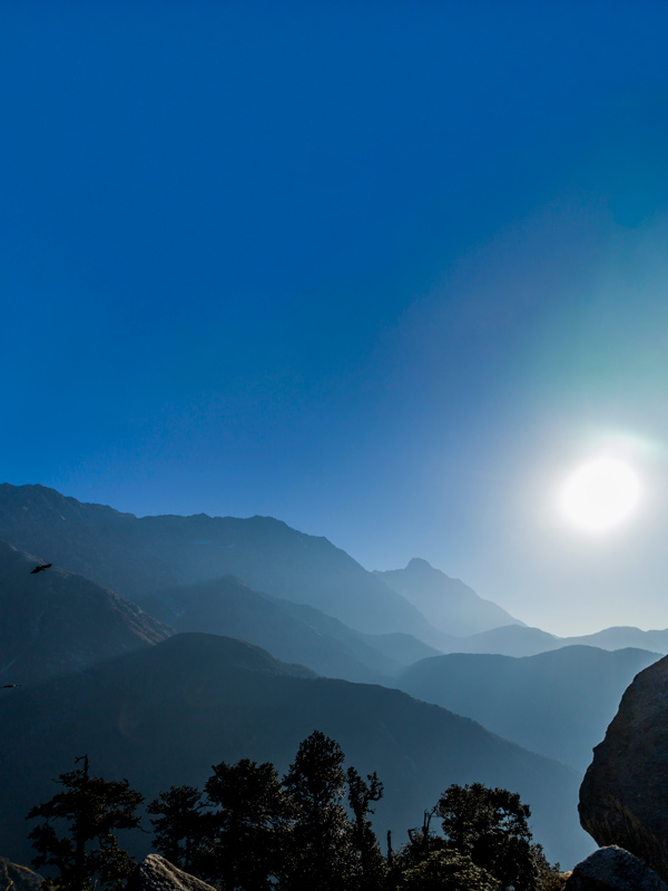 scenic views from Triund hill station