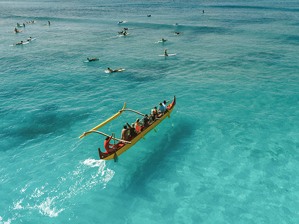 Outrigger canoe in Hawaii