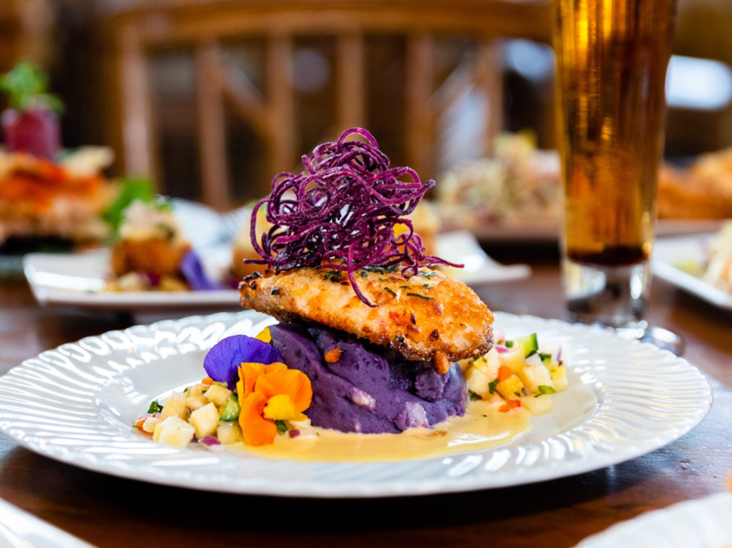 Macadamia Nut Crusted Mahi Mahi at Haliʻimaile General Store