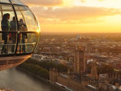 The London Eye at dusk