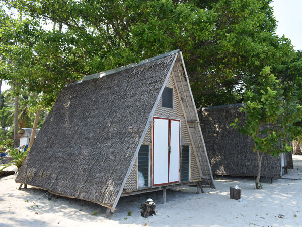 a tipi house on Sicsican Island, Balabac, Palawan, Philippines