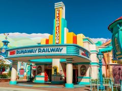 the entrance of Mickey and Minnie's Runaway Railway, Disneyland
