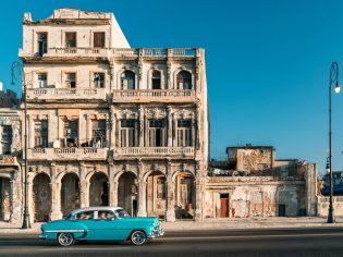 an old American car in Havana, Cuba
