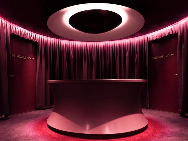 a look inside The Groupie, a Japanese-style karaoke room at the Virgin Voyages