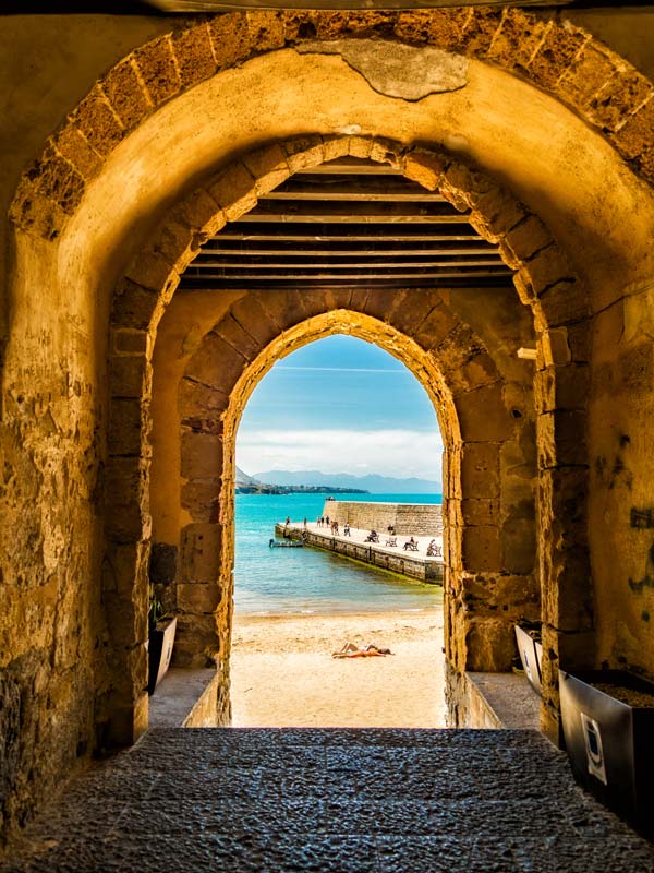 the Cefalú Archway to the beach, Sicily