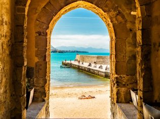the Cefalú Archway to the beach, Sicily