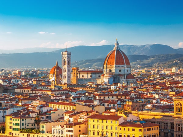a scenic landscape of Florence, Italy