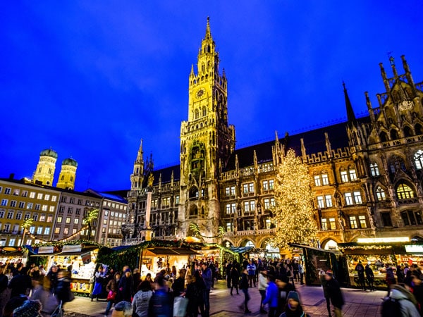 a crowd of people at Munich Christmas market