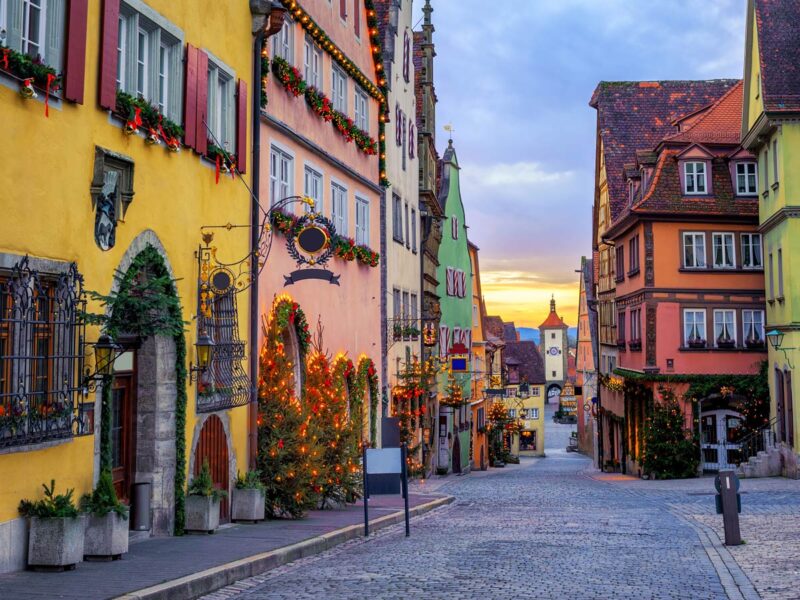 the historical old town of Rothenburg ob der Tauber